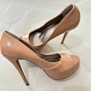 Michael Antonis Women’s Adult Neutral Color High Heels Solid Open Toes Shoes Sz9